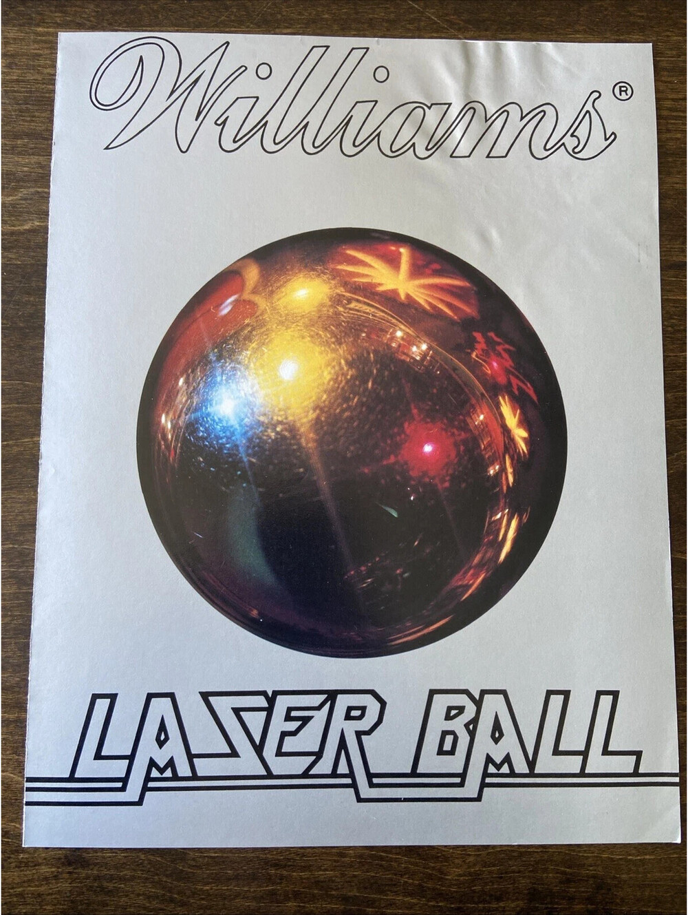 Laser Ball Pinball Machine FLYER Original Promo Insert Williams 1979 Playfield